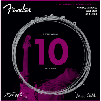 Fender cuerdas de guitarra hendrix voodoo child ball end nickel 10-38