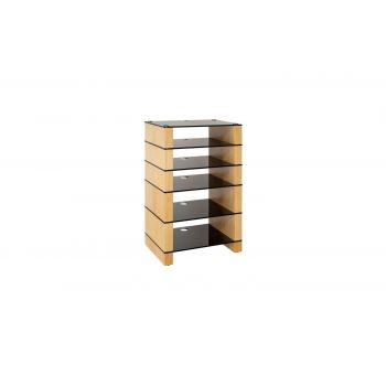 Blok stax 960 mueble hi-fi roble ,cristal traslucido