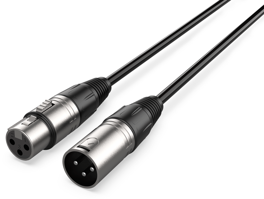 Audibax Silver XLR Macho a XLR Hembra 30 Metros Black XLR Macho a XLR Hembra