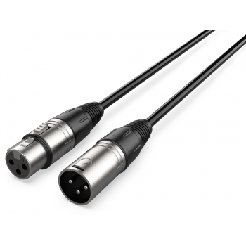 Audibax silver xlr macho a xlr hembra 30 metros black