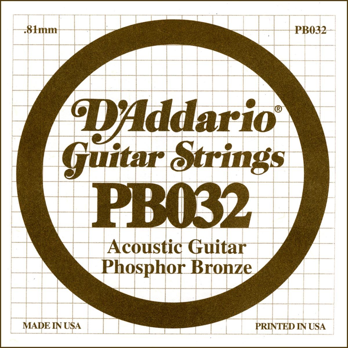D´addario PB032 Cuerda Suelta para Guitarra Acústica PB032