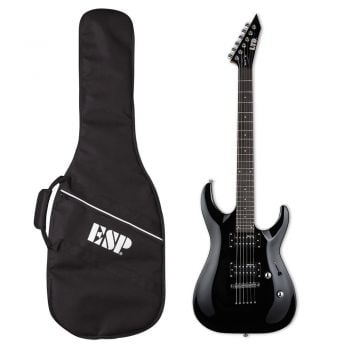 Esp ltd mh-10 kit guitarra eléctrica con funda. negra