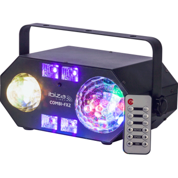 Ibiza light combi-fx2 efecto de iluminación 4-en-1 con astro , efecto de agua, uv y strobo