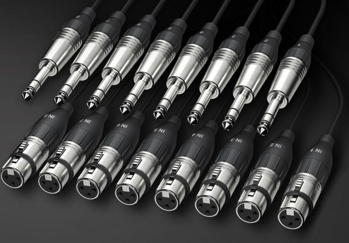 ALVA X8T8 PRO5 Cable multicanal analógico de 8 XLR hembra a 8 TRS 6,3mm 5 metros X8T8PRO5