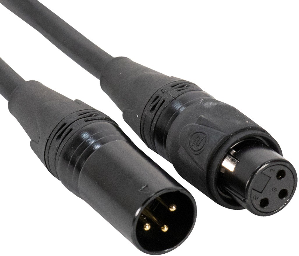 Accu-Cable DMX 3 Pines IP65 0,5m STR DMX 3 Pines IP65 0,5-m STR