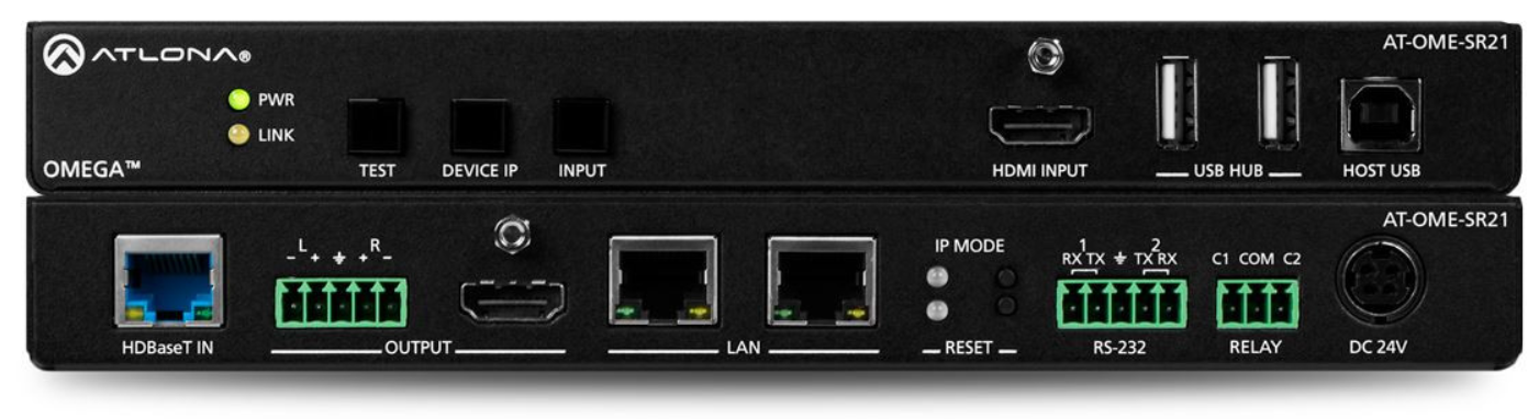 Atlona Receptor Escalador OMEGA con Entrada HDBaseT, HDMI e Interfaz USB AT-OME-SR21