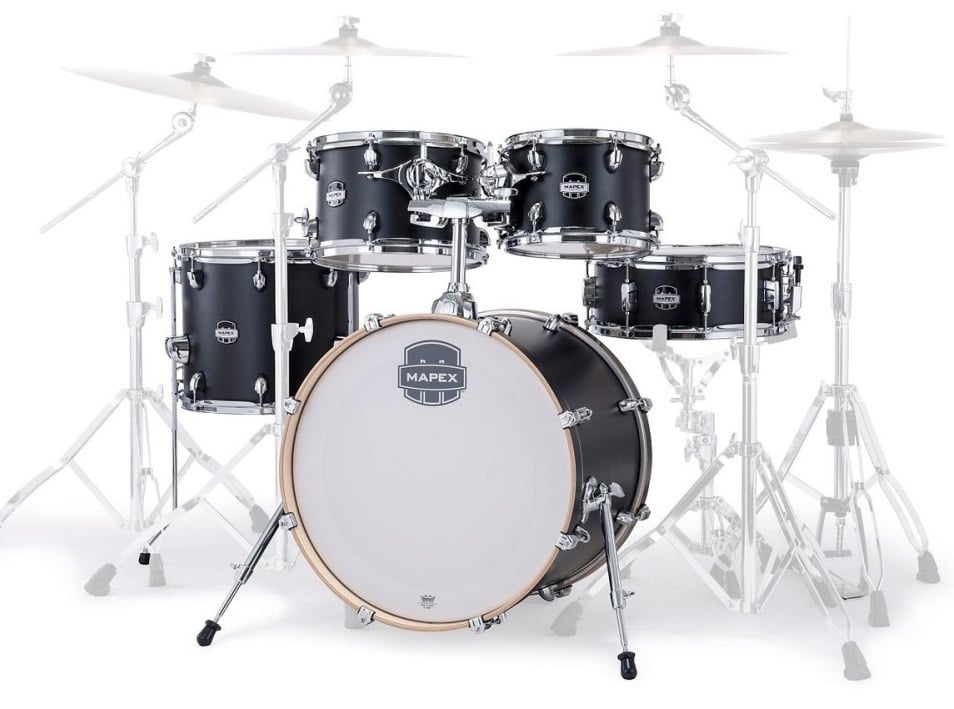 Mapex MM504SFKD Mars Maple Fusion Matte Black Batería Acústica MM504SFKD