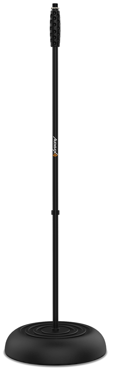 Audibax Base 5 Black Soporte de Micrófono Regulable con Base Redonda Base 5 Black