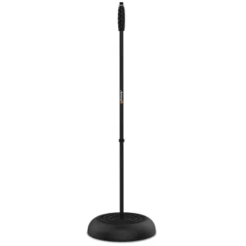 Audibax Base 5 Black Soporte de Micrófono Regulable con Base Redonda