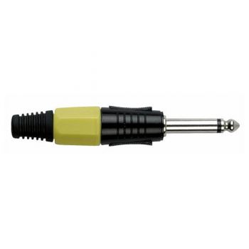 Dap audio conector jack mono negro con cápsula amarilla rf:jmk102by