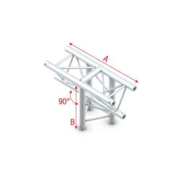 Showtec t-cross vertical 3-way apex down cruce triangular 3 direcciones pt30018