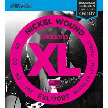 D´addario exl170bt balanced tension regular light cuerdas para bajo