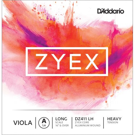 D´addario DZ411-LH Cuerda Zyex La (A) para viola 4/4, tensión fuerte DZ411-4/4LH Zyex Viola A