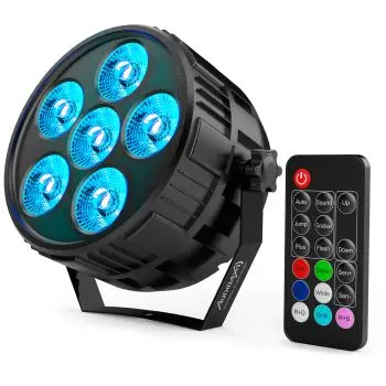 Audibax montana 36 mini rgbw 4 in 1 foco led discoteca 36w + mando