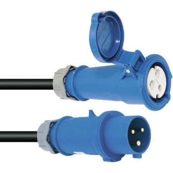Psso cee extensión 32a 3 x 6, 5 metros, azul