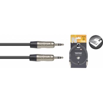 Stagg cable de audio mini jack a mini jack (m/m) estéreo, 2m