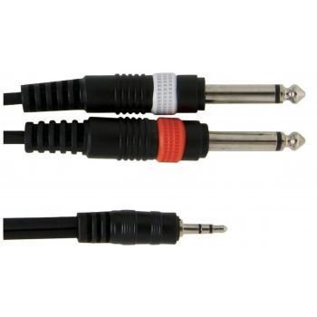 Gewa cable en y basic line u/c 5 jack mono 6.3mm - jack estereo 3.5mm 1.5m
