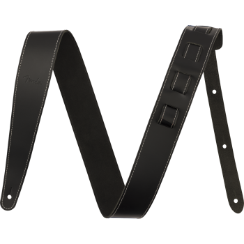 Fender 2 essentials leather strap black correa guitarra