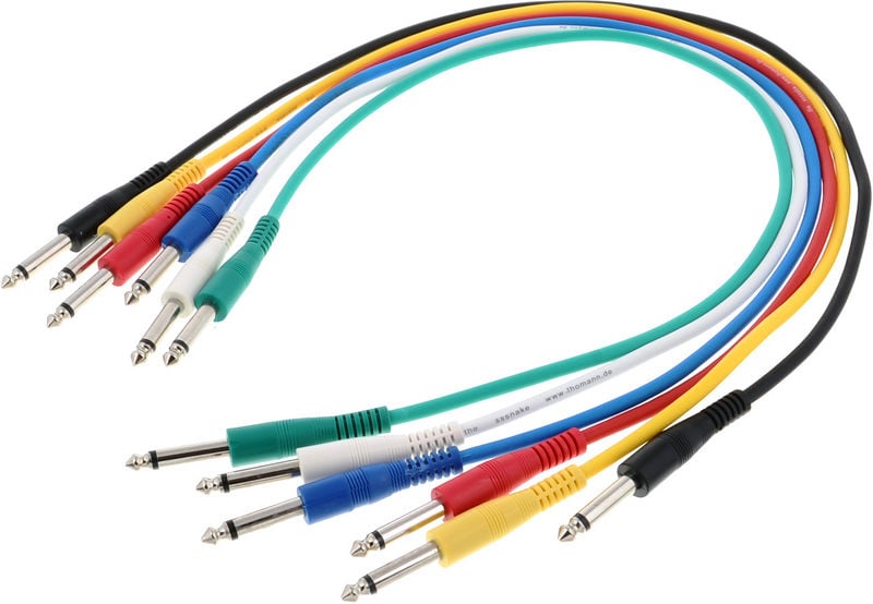 Audibax Basic Colour Cable Patch Jack Mono a Jack Mono 6 Und 1,5 Metros patch jack 1,5