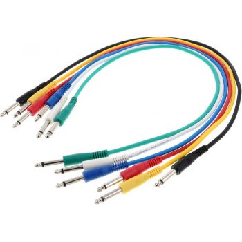 Audibax basic colour cable patch jack mono a jack mono 6 und 1,5 metros