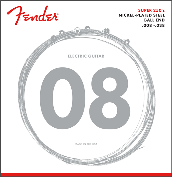 Fender Cuerdas de Guitarra Super 250 Acabado Niquel Plateado 250XS 730250402