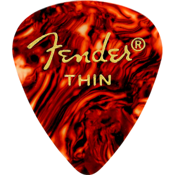 Fender 351 shape premium picks thin tortoise shell pack 12