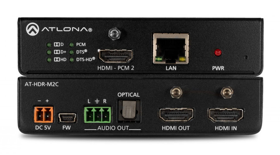 ATLONA AT-HDR-M2C Decodificador de Audio Multi-Canal HDR 4K HDR-M2C