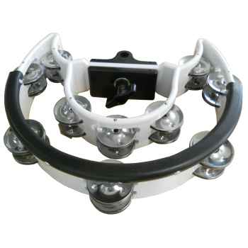 Ritmo dt2wh pandereta media luna para soporte blanca