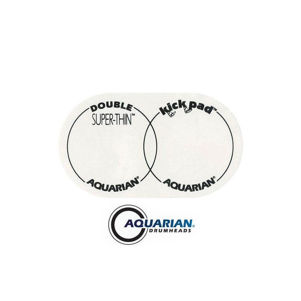 Aquarian Drumheads SUPER THIN DOUBLE KICK PAD STKP2 Protector De Parche De Bombo SUPER THIN DOUBLE KICK PAD STKP2