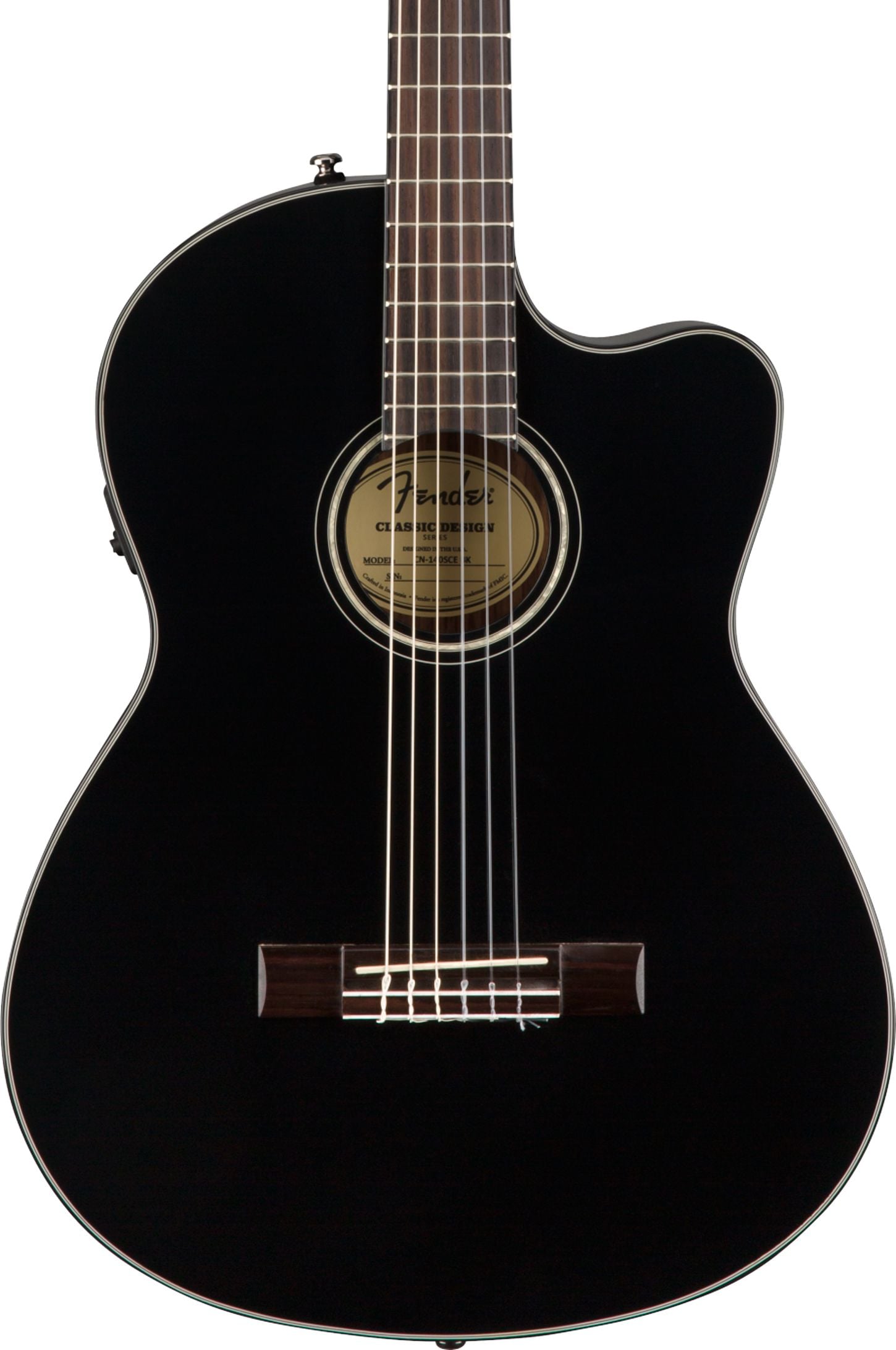 Fender CN-140SCE Guitarra Electro Acústica Black + Estuche CN-140SCE Black