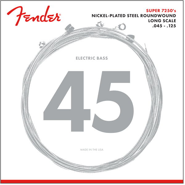 Fender 7250 Bass Cuerdas de Niquel Plateadas 7250-5M .045-.125 737250456