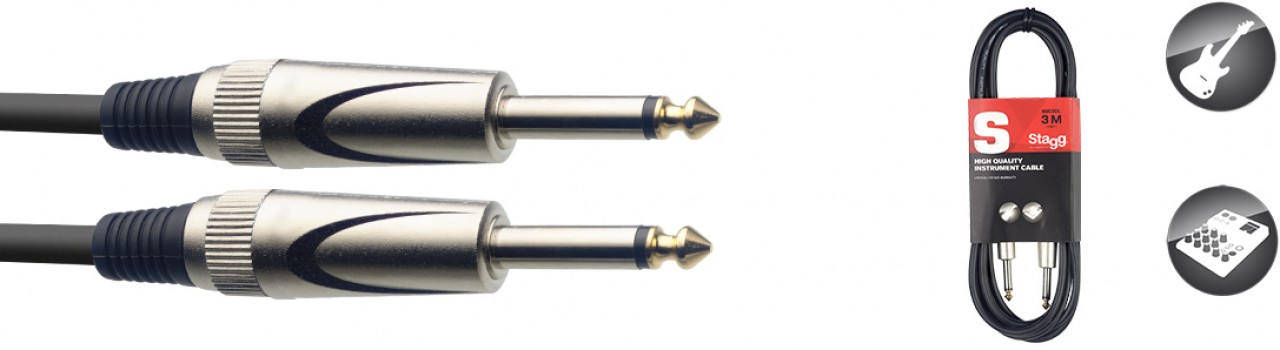 Stagg SGC3DL Cable Instrumento Jack/Jack 3m SGC3DL