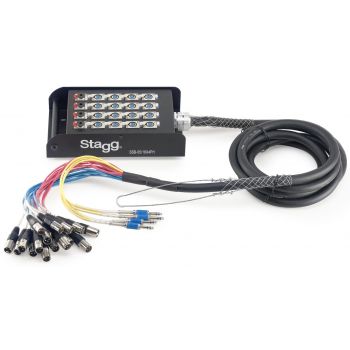 Stagg caja de escenario 16 xlr h x 4 jack m, 5m