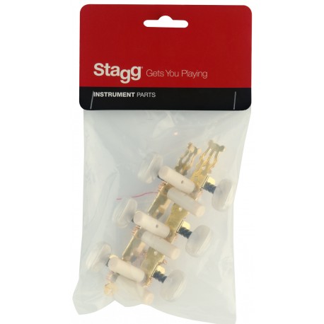 Stagg Clavijero de Repuesto para Guitarra Clásica 3x3 Dorado SP-MHCL-GD