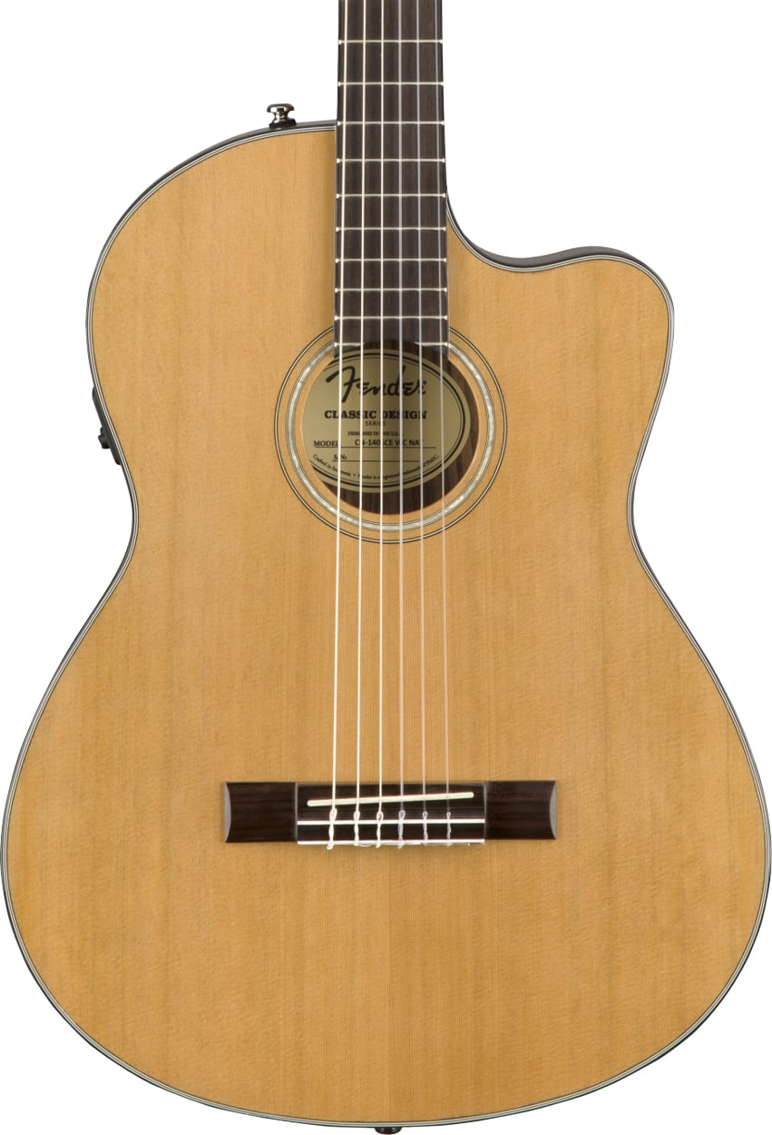 Fender CN-140SCE Nylon Thinline WN Natural + Estuche CN-140SCE Nyl Thin WN Nat
