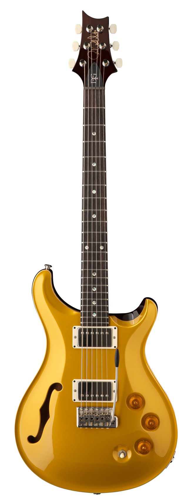PRS Dgt Semi-Hollow Gold Top Moons Dgt Semi-Hollow Gold Top Moons