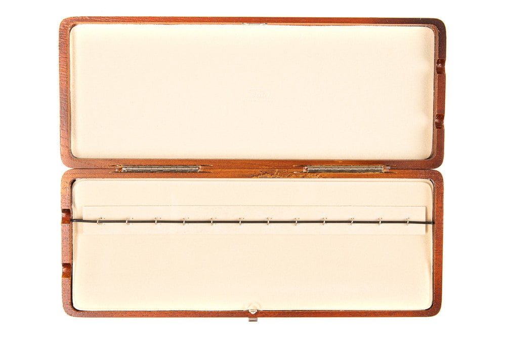 GEWA Estuche para cañas Clarinete 12 cañas Lacado marrón rojizo Estuche para cañas Clarinete 12 cañas Lacado marró