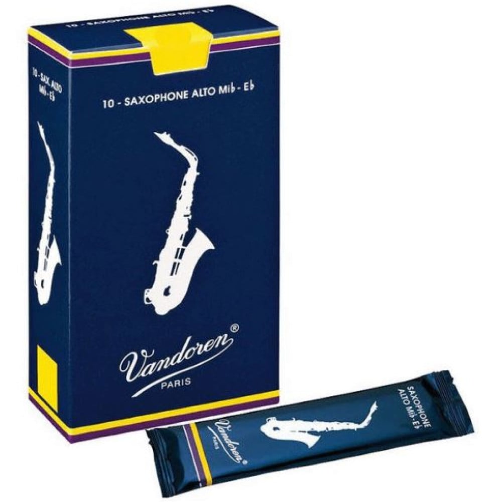 Vandoren Caja 10 Cañas Saxo Alto Tradicional 1½ caja azul Tradicional 1½ caja azul