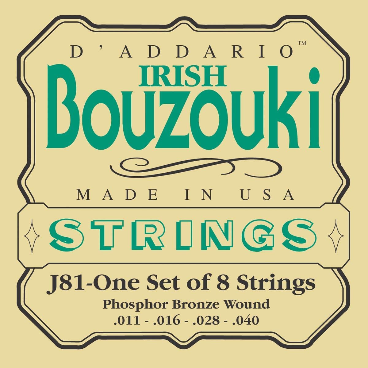 D´addario EJ81 para Bouzouki irlandes EJ81