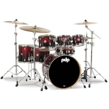 Drum workshop concept maple red to black fade 22 + herrajes