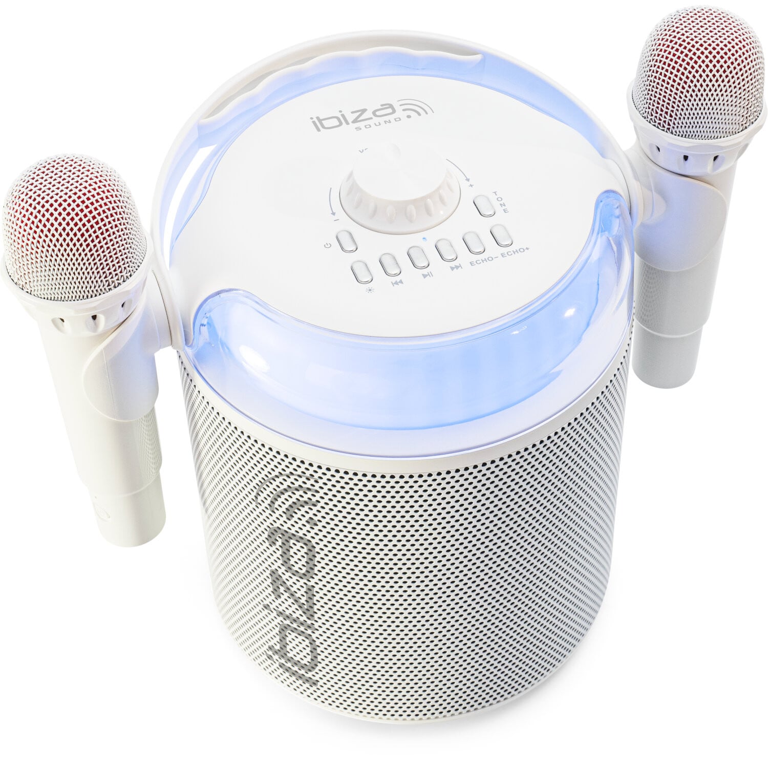 Ibiza Sound KARAHOME-WH Altavoz bluetooth Especial Karaoke KARAHOME-WH