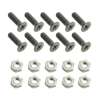 Adam hall bolsa de 10 tornillos de estrella m3 x 10 mm con tuercas