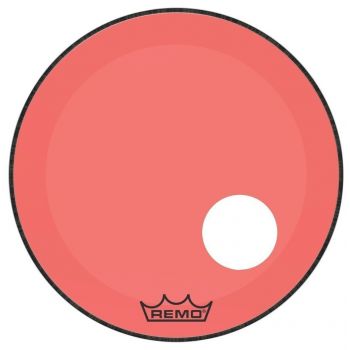 Remo 24 powerstroke 3 colortone clear rojo parche de bombo
