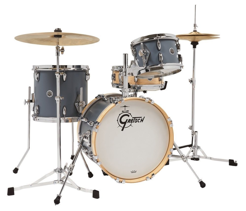 Gretsch Drums GB-M264-SG Set "MICROKIT" USA Brooklyn Bombo 16 Pulgadas Gris Satinado Set MICROKIT USA Brooklyn Bombo 16 Pulgadas Gris S