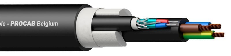 Procab PAC151-1 Cable híbrido de señal audio balanceada/ cable DMX + 1 cable de alimentación 3x1.5mm PAC151-1