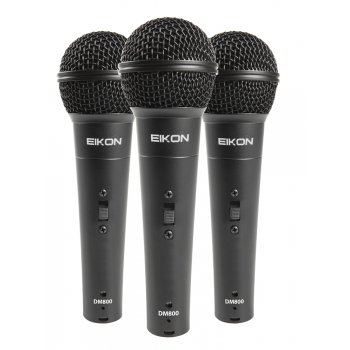 Eikon dm800 kit pack 3 microfonos vocal by proel