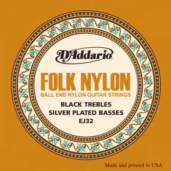 D´addario ej32 folk nylon cuerdas para guitarra clasica
