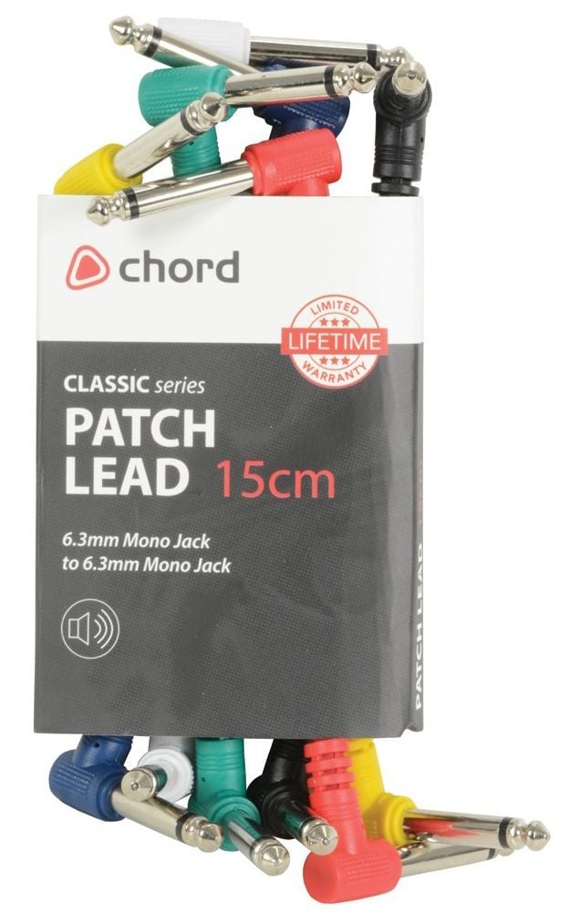 Chord Pack 6 Cables Patch de Colores Jack 0.5 Metros 190.223 190.223