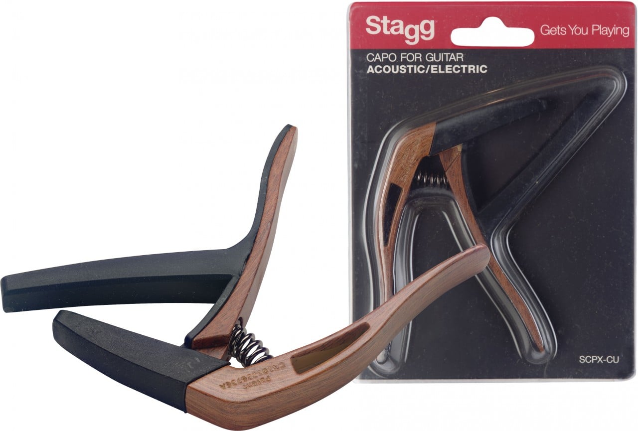 Stagg SCPX-CU Dkwood Cejilla Curva Guitarra SCPX-CU DKWOOD