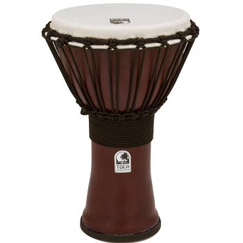 Toca percussion tf2dj-9r djembe freestyle ii rope tuned dark red